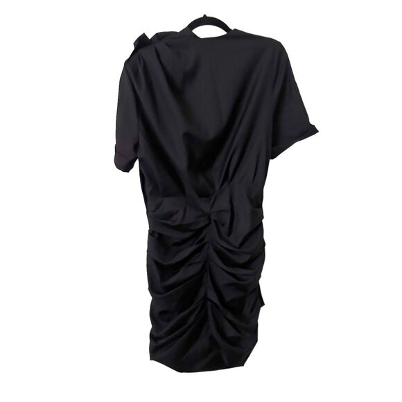 ETOILE ISABEL MARANT Oria Cinched Mini Dress Black Sz 40/10 - Picture 6 of 6